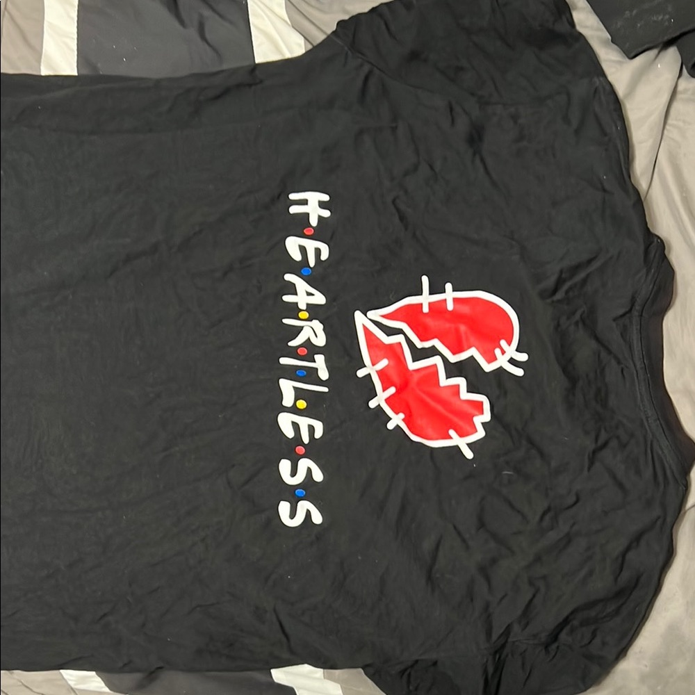 Black Heartless Graphic T-Shirt
